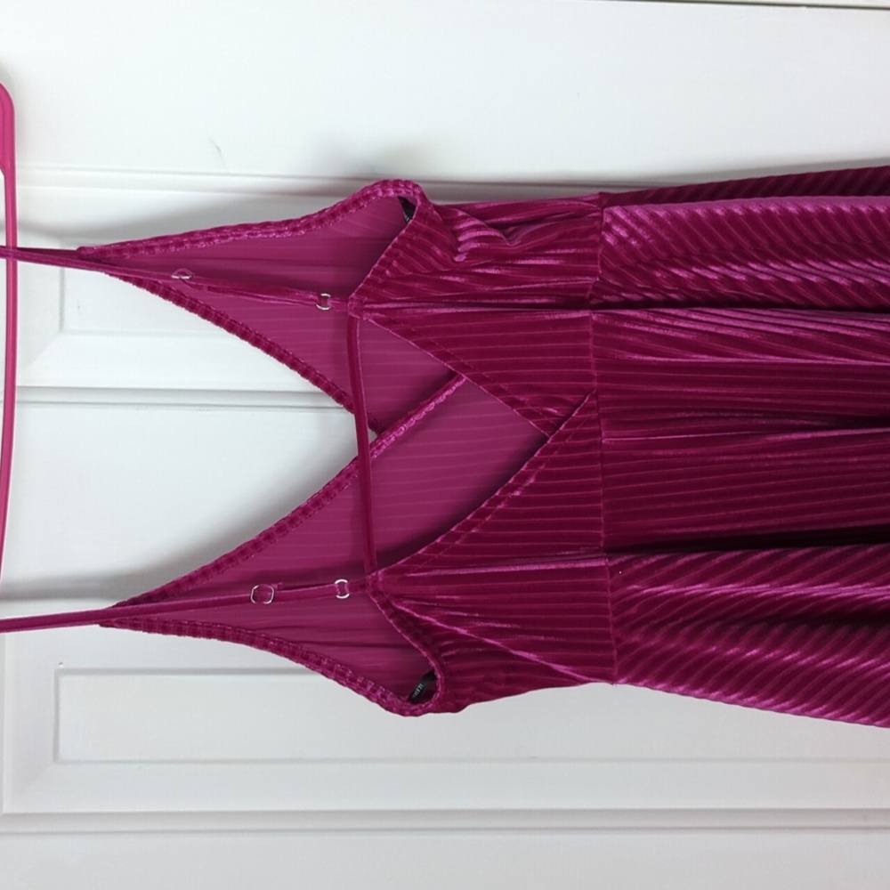 Velvety magenta dress